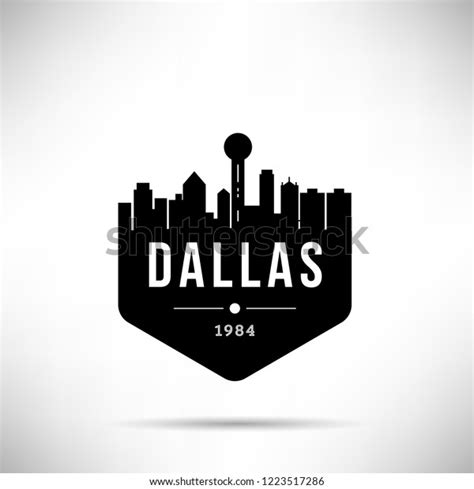 Dallas City Modern Skyline Vector Template Stock Vector (Royalty Free) 1223517286 | Shutterstock