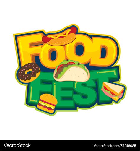 Food fest logo design Royalty Free Vector Image