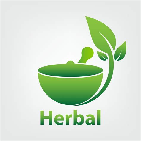 green herbal logo template herbal 100 on white background 2512887 ...