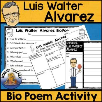 Luis Walter Alvarez Biography Poem Activity and Writing Paper by Windup Teacher