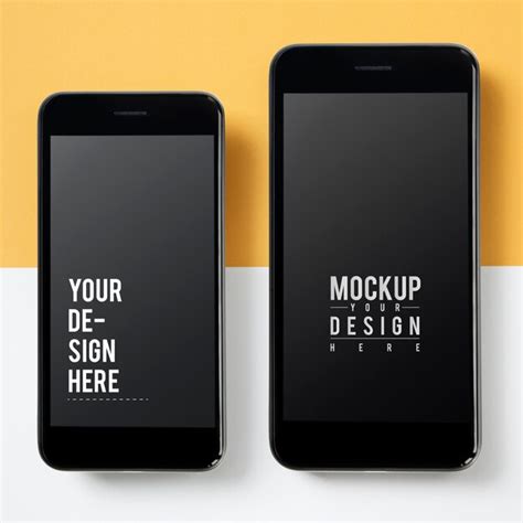 Premium Mobile Phone Screen Mockup Template: Sleek Design for Top-notch ...