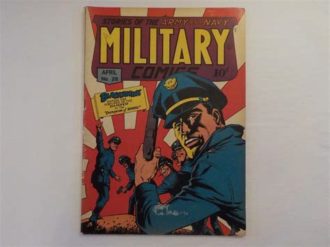 MILITARY COMICS #28 1944 GOLDEN AGE COMIC - UNGRADED - UNRESTORED ...