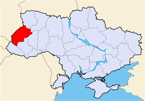 Map of Ukraine Political Simple Oblast Lemberg - Mapsof.Net