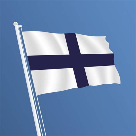 Premium Vector | Finland waving flag design and finland flag design