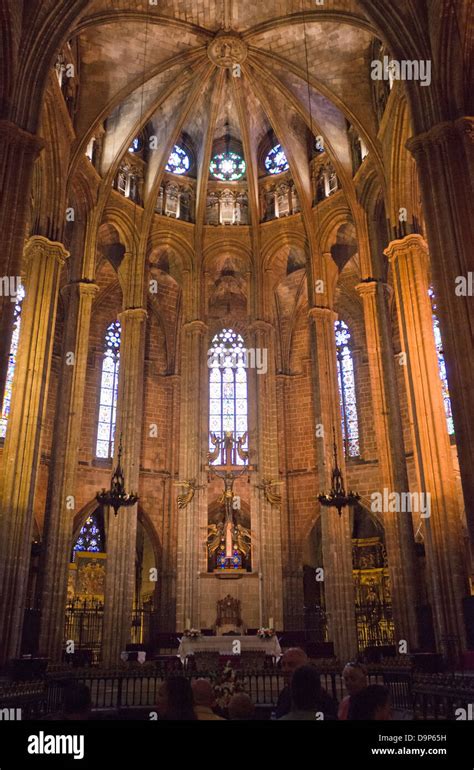 Barcelona Cathedral, Interior Stock Photo - Alamy