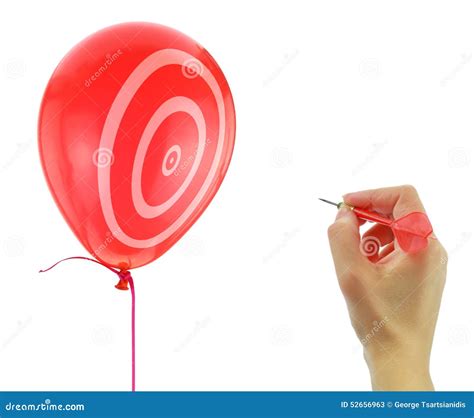 Dart about To Pop a Balloon Stock Image - Image of breaking, business ...