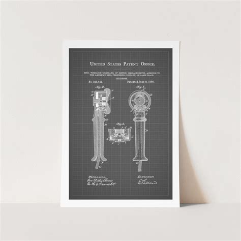 Telephone Patent Art Print