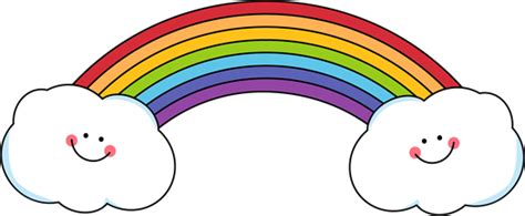 Rainbow Clipart Smiling Clouds