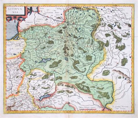 Antique map - Lithuania