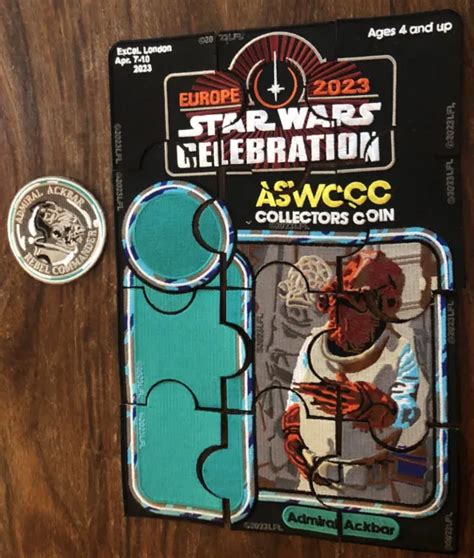 STAR WARS CELEBRATION 2023 Admiral Ackbar Puzzle Patch Set ASWCCC w/ coin patch $129.97 - PicClick