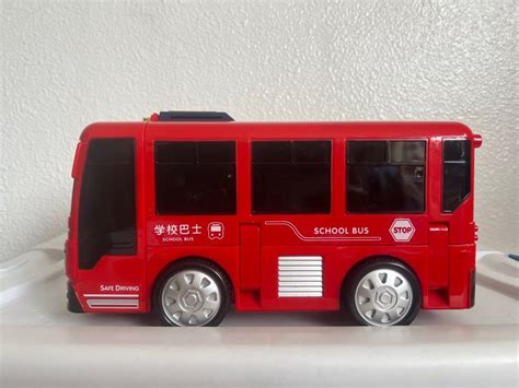 Kids Toys: Red School Bus - 11 inches long on Carousell