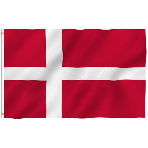 ANLEY [Fly Breeze] 3x5 Foot Denmark Flag - Vivid Color and UV Fade Resistant - Canvas Header and ...