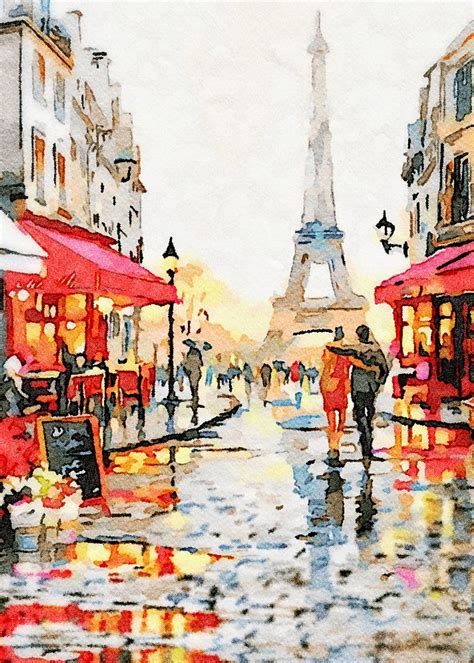 Eiffel tower watercolor art. Custom painting from photos. in 2020 | Eiffel tower painting, Paris ...