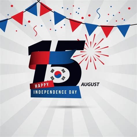 Happy Republic Day Vector Art PNG, Happy Korea Republic Independence Day 15 August Vector ...