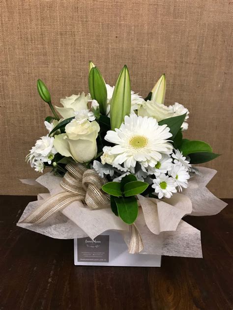 White Box Arrangement - Frances Dunn Florist