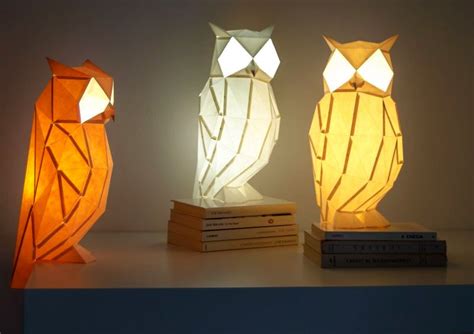 Origami-Inspired Wildlife Paper Lamps for Your Desk