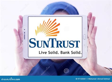 SunTrust bank logo editorial photo. Image of financial - 97120361