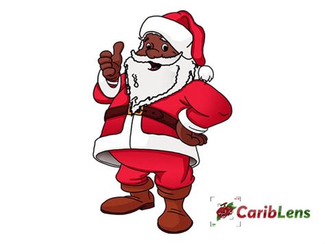 Cartoon African black Santa Claus - Cariblens