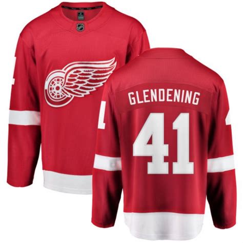 Men's Breakaway Detroit Red Wings Luke Glendening Fanatics Branded Home ...