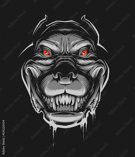 Vector Angry Dog Stock Vector | Adobe Stock