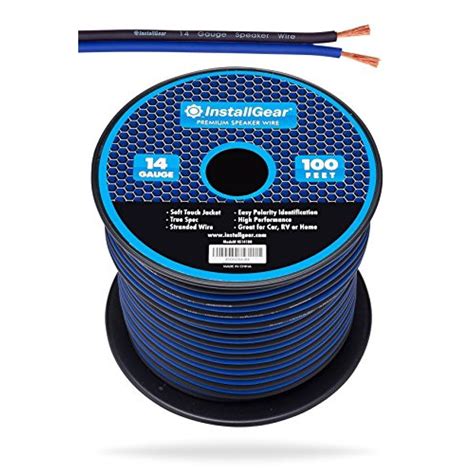 InstallGear 14 Gauge Ga Awg 100ft Speaker Cable True Spec and Soft ...