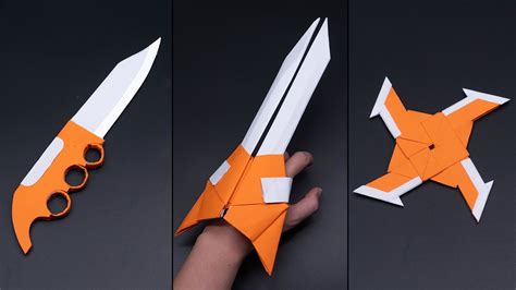 03 Easy Origami Paper Ninja Weapons - YouTube