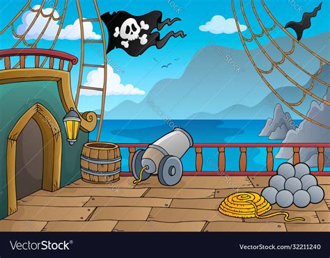 Pirate Ship Deck Drawing