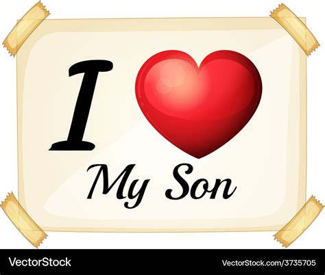 I love my son Royalty Free Vector Image - VectorStock