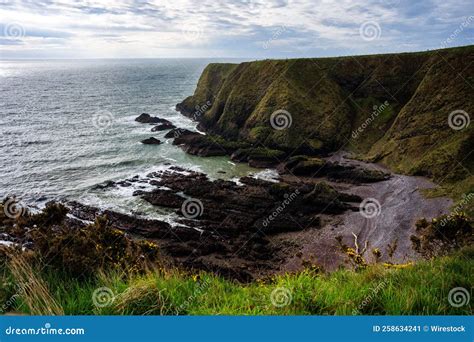 Rocky Headland Coast of Eastern Scotland at Dunnottar Castle Near ...