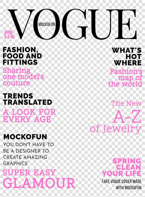 Vogue Magazine Cover Template