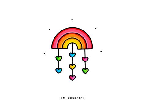 Happy little rainbow 💕 🌈 by Gaia / @muchsketch on Dribbble