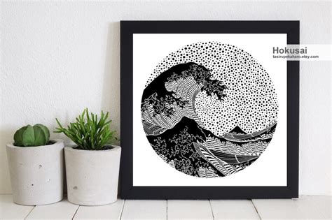 The Great wave of Hokusai Wall Art Print decor Kanagawa | Etsy