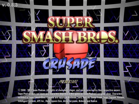 Super Smash Bros. Crusade Ver 0.8.3 (NEW) file - Indie DB