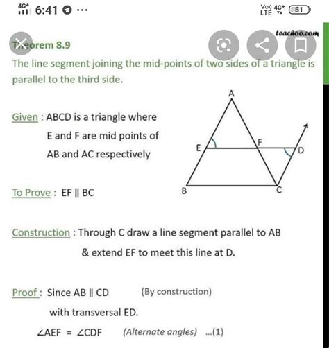 state and prove midpoint theorem - Brainly.in