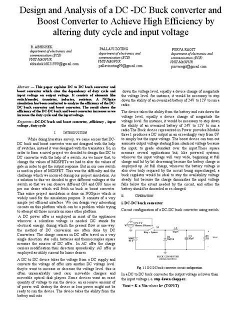 DC To DC Buck and Boost Converter | PDF | Electrical Network | Direct Current