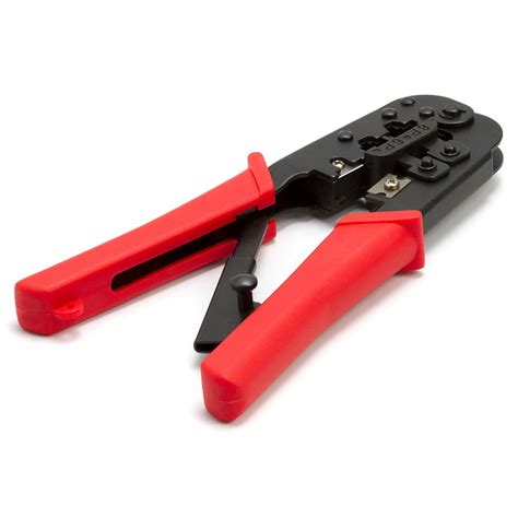 Dual Modular RJ12/RJ11/RJ45 Ratchet Crimping Tool