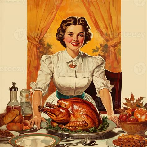 Vintage Thanksgiving illustrations high quality ai generated image ...