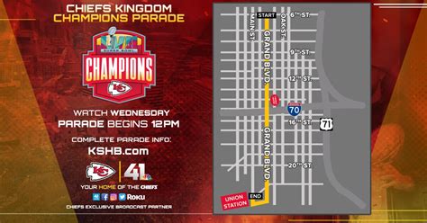 Chiefs Kingdom Champions Parade route finalized for Wednesday in KC