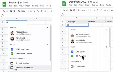 New Smart Chips Options for Google Sheets | UNLV Information Technology