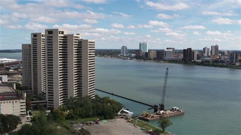 5.7K stock footage aerial video of the skyline of Windsor, Ontario, Canada Aerial Stock Footage ...