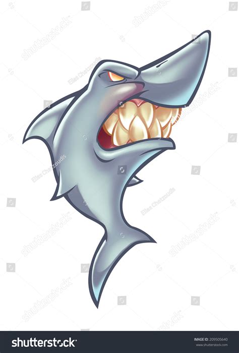 Angry Shark Stock Illustration 209505640 | Shutterstock