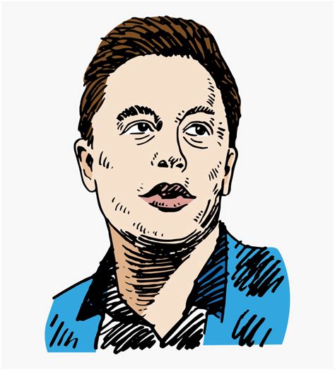 Transparent Elon Musk Png - Elon Musk Face Sketch, Png Download - kindpng