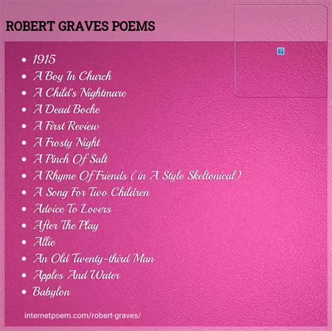 Robert Graves Poems