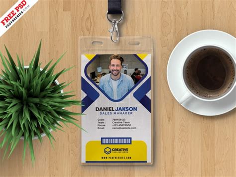 Office Employee ID Card Design Template – Download PSD