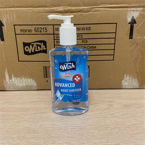 Wish Advance Hand Sanitizer 8 oz USA California Stock Free Shipping – Indo Trading USA