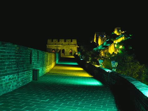 Great Wall Of China At Night Fantastic View ~ Luxury Places