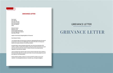 Grievance Letter in Word, Google Docs, Pages - Download | Template.net