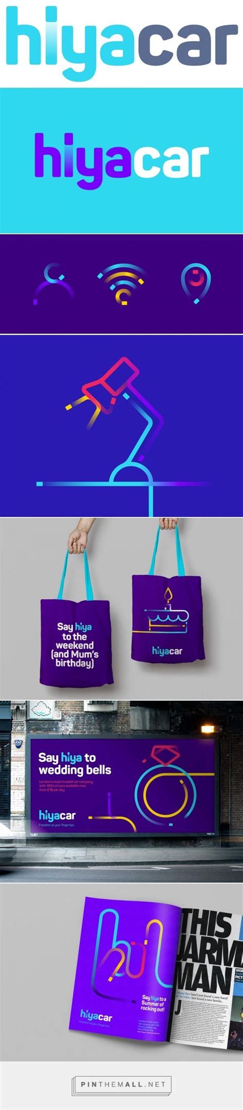 Brand New: New Logo and Identity for HiyaCar by SomeOne... - a grouped ...