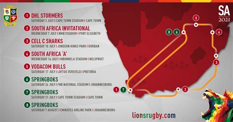 The schedule and dates of the British and Irish Lions Tour 2021, the TV channel of the South ...