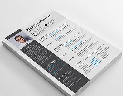 Free Resume Templates Projects :: Photos, videos, logos, illustrations ...